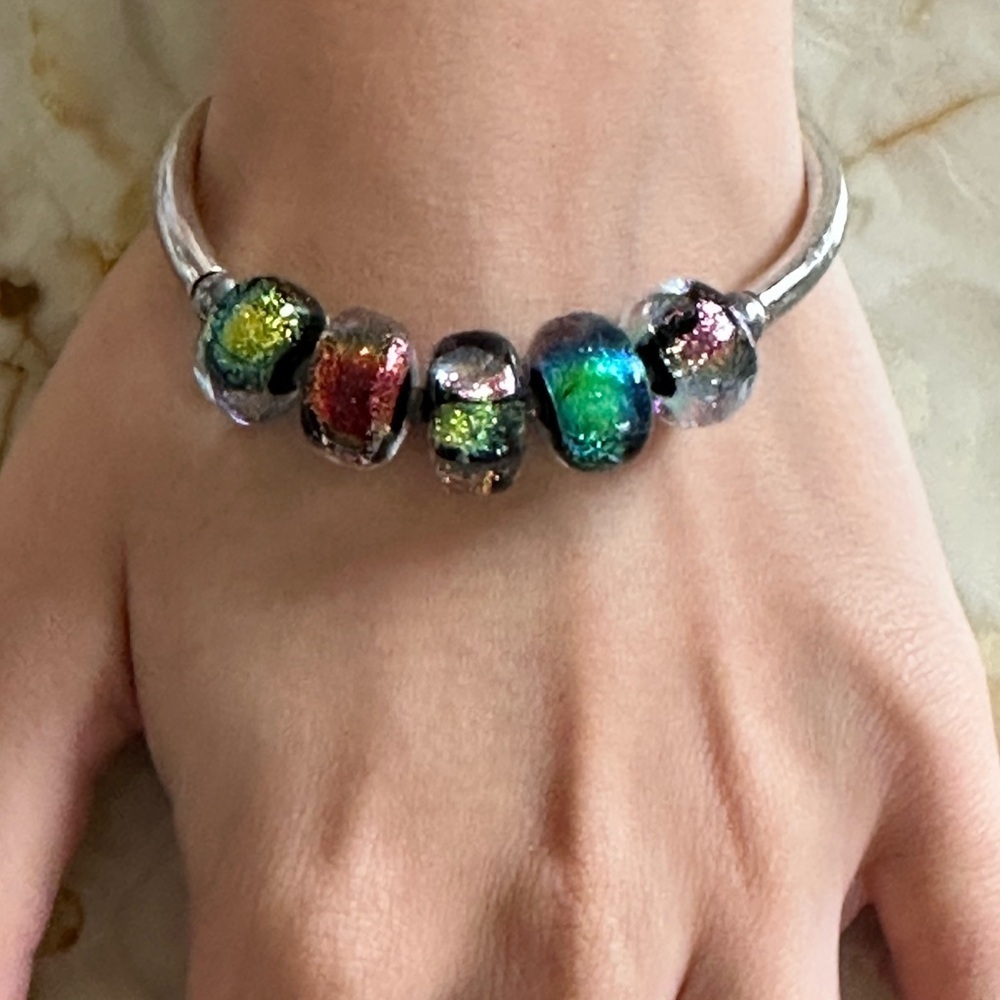 ART GLASS Sterling silver Bracelet